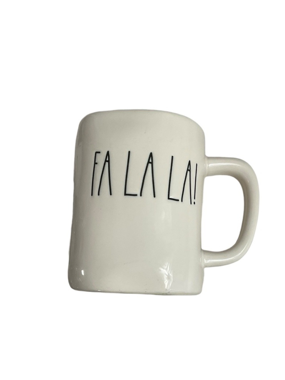 Rae Dunn FA LA LA Christmas Mug 18 Oz Artisan Collection Magenta Holiday